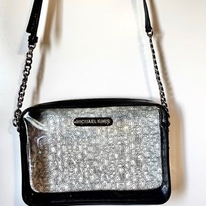 Michael Kors East West JetSet crossbody clear bag